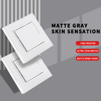 Interrupteurs muraux électriques ultra-fins en acrylique de qualité supérieure, nouvelle technologie 2025, bouton lumineux mural pour maison moderne