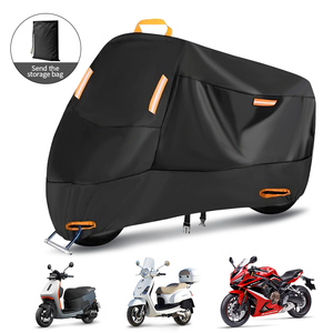 Nouvelle couverture de moto tout temps 210D/<span class=keywords><strong>420D</strong></span> Protection contre la poussière UV intérieure/extérieure avec pare-soleil et sac étanche emballé - Product Image 1