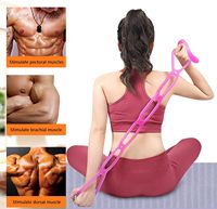 Bandas de Resistencia Elásticas Multicolores de 7 Orificios para Ejercicios en Casa, Gimnasio, Yoga y Fisioterapia