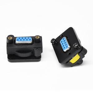 Connecteur droit à montage sur panneau DB9 Dsub 9 broches <span class=keywords><strong>RS232</strong></span> série femelle à femelle avec capuchons de protection en silicone - Product Image 4