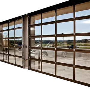 Portes <span class=keywords><strong>de</strong></span> <span class=keywords><strong>garage</strong></span> en verre à cadre en aluminium populaires en Europe et aux États-Unis avec moteurs - Product Image 1