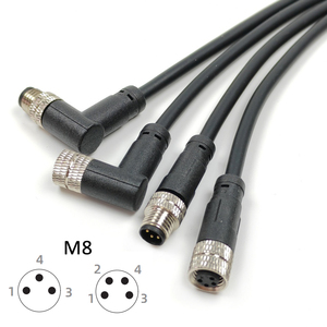 Nhà máy bán M12 M8 M5 M16 M23 3P 4P 6P 7P 8P 12p 16P 17p 19P 24p không thấm nước IP67 đúc PVC Pur cáp kết nối - Product Image 4