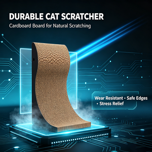 Rascador para gatos de cartón corrugado, almohadilla de rascado de cartón reciclado para afilar las uñas de los gatos - Product Image 3