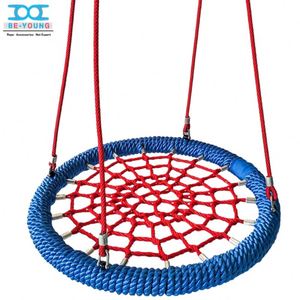 100cm 120cm Outdoor-Spielplatz Vogelnest-Schaukelsitz für Kinder, Großer Runder Sicherer Kommerzieller Außen-Seilnetz für Garten und Park - Product Image 1
