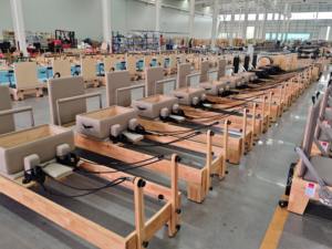 Wood Reformer Pilates <span class=keywords><strong>Bed</strong></span> Machine Reformer Maquina Ejercicio Pilates Beige Pink Commercial Studio Oak Pilates Reformer - Product Image 6