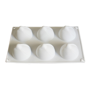 Moule à gâteau en silicone Darklight à 6 cavités en forme de chapeau de Noël, logo personnalisé, design créatif pour boulangerie, pâtisserie française, outils de cuisson - Product Image 2