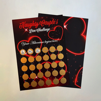 Papier personnalisé imprimé conception jeu d'aventure Date nuit gratter affiche amour cadeau pour les couples