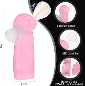 Mini LED Hand <b>Fan</b> with Led <b>Light</b> Text Custom Logo Multi-color Handheld Portable Advertising Gift Advertising Party Novelty - Product Image 2