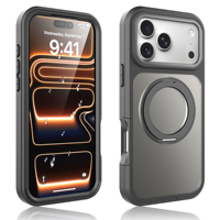 Étui de téléphone robuste et résistant pour iPhone 18 Pro Max, protection intégrale, antichoc, avec anneau magnétique