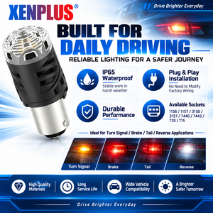 Xenplus S25 Super Luminose T20 3000lm 7440 7443 Luce a 360 Gradi Nuove Lampadine LED Universali per Auto per Indicatori di Direzione, Luci di Parcheggio e Retromarcia - Product Image 1