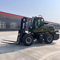 Chariot élévateur tout-terrain compact 4x4 de 1 tonne, 2 tonnes, 3 tonnes, 5 tonnes, diesel, 4x4, 3 tonnes, quatre roues, pour la Chine, sortie d'usine HUAYA