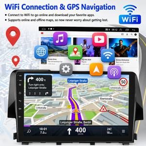Autoradio 2 DIN 9 pouces pour Honda Civic 2016 avec Apple CarPlay, Android Auto, GPS, caméra AHD, <span class=keywords><strong>HiFi</strong></span>, RDS - Product Image 6