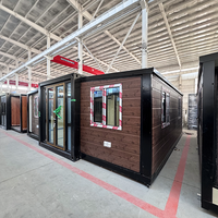Casa Contenedor Móvil de Lujo Prefabricada de 40 y 20 Pies, de Rápida Construcción, Expandible, con Panel Sándwich de Acero Ligero