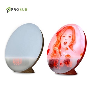 Prosub simulazione all'ingrosso Sunrise sublimazione colore sveglia lampada sveglia digitale con Radio FM sublimazione lampada sveglia - Product Image 1