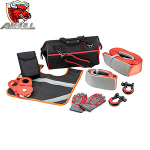 Kit de récupération robuste de haute qualité Ambull Factory en gros avec sangle de remorquage, sangle de récupération, anneau en D et sac de rangement - Product Image 2