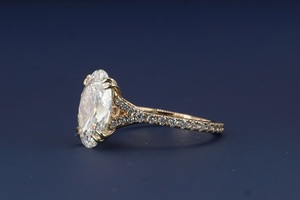 Bague moderne en or 14 carats avec diamant créé en laboratoire pour femme, élégante bague de fiançailles en diamant synthétique, bijoux fins, cadeau de mariage - Product Image 2