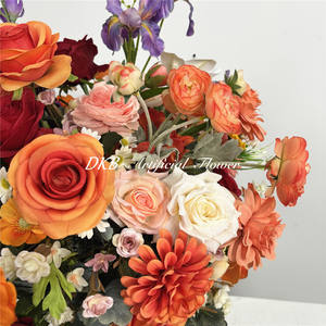 Boules de fleurs artificielles en soie DKB, grandes, roses, 45 cm, réalistes, faites à la main, décorations de table de mariage - Product Image 5