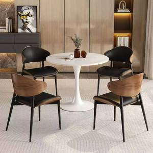Mesa de Centro Moderna Nórdica en Oferta, con Superficie de Piedra Sinterizada y Base de Hierro, Mueble para Sala de Estar o Negociaciones - Product Image 5