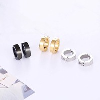 12 paires 6mm 8mm Non Piercing Clip sur Boucles d'oreilles Oreille Stud Set Hommes Hip Hop Zircon Magnétique Hoop En Acier Inoxydable Croix Boucles D'oreilles