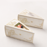 Boîte d'emballage personnalisée pour tranches de gâteau triangulaires avec impression offset, adaptée aux aliments, pour mariage et sushis