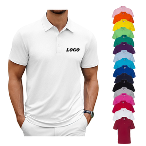 Polo da <span class=keywords><strong>Uomo</strong></span> con Logo Ricamato, in Cotone, Manica Corta, per Golf e <span class=keywords><strong>Tennis</strong></span>, T-Shirt Sportiva con Colletto - Product Image 1