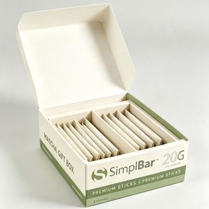 Powerful Eco-Friendly Matcha Refill Protein Bar <b>Box</b> Magnetic Closure Self-Erecting Recyclable <b>Paper</b> Packaging Custom Logo - Product Image 4