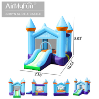 Maison de fête pour enfants, Style Simple, petite bulle gonflable bleue, maison gonflable, maison de rebond d'air, extérieur, forme chinoise