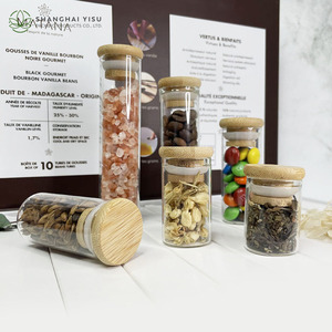 Haute qualité 116 Mm étanche hermétique huile de bonbon bouteille d'emballage Borosilicate <span class=keywords><strong>vanille</strong></span> verre Test plat cône Tube avec couvercle en liège - Product Image 1