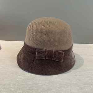 Chapeaux élégants en polyester pour femme, style vintage, avec nœud, pour l'hiver, vente en gros - Product Image 2