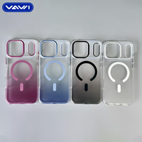 VAWI B367 Coque de téléphone magnétique antichoc tendance à dégradé pour iPhone 18 17 16 15 14 Pro Max, étui de protection antidérapant pour Samsung