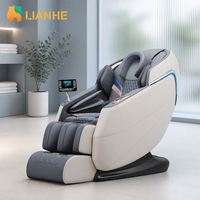 Fauteuil de massage professionnel 4D robotisé Shiatsu pour le corps entier avec rail SL, chaleur lombaire, zéro gravité, rouleaux pour les jambes et airbags