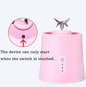 Mini Licuadora Portátil de 6 Cuchillas con Logotipo Personalizado, Licuadora de Frutas Personal sin BPA, Vaso de Vidrio de 380 ml, Cargador USB, Trituradora de Hielo para Coche, USB Re - Product Image 2