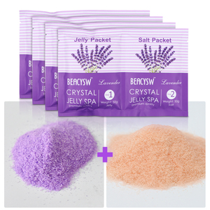 Vente flash : Sel de bain pour les pieds fait <span class=keywords><strong>maison</strong></span>, gelée de cristal à la lavande, poudre de sel, adoucit et blanchit les pieds, cristaux de bain pour les pieds DIY - Product Image 6