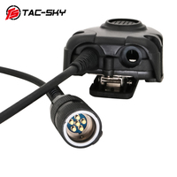 TS TAC-SKY, AN/PRC 148 152 163 Walkie-Talkie Model Virtual PRC PTT adaptor U94 PTT untuk menembak penutup telinga Headset taktis