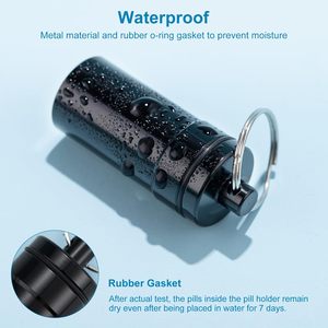 Llavero con Pastillero para Nitroglicerina, Mini Estuche Impermeable y Portátil para Viajes, Monedero, Bolsillo, Contenedor para Medicamentos - Product Image 4
