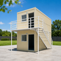 Maison conteneur pliable de type X à assemblage rapide avec panneaux sandwich, bâtiment modulaire de 40 pieds pour habitation, commerce et toilettes