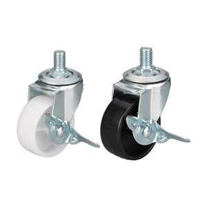 Roulettes pivotantes Wolverhampton avec tige filetée de 2 pouces, frein latéral, roulement simple, pour meubles - Product Image 4