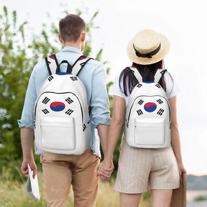 Sac de voyage décontracté et léger avec logo personnalisé, confortable et spacieux, sac à dos <span class=keywords><strong>en</strong></span> toile <span class=keywords><strong>en</strong></span> forme de drapeau de la <span class=keywords><strong>Corée</strong></span> du Sud pour les sorties - Product Image 6