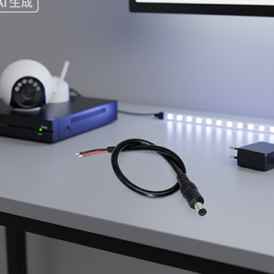 Cáp nguồn JHPower tùy chỉnh, đầu đực DC 5.5x2.5mm, dây nguồn đầu mở dùng cho camera an ninh CCTV và đèn LED - Product Image 1