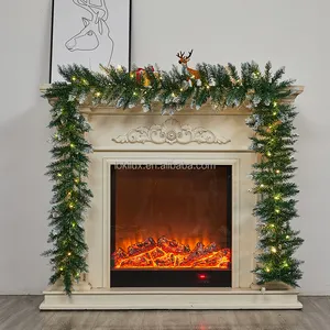 2.7M Rotan Nieuwjaar Krans Decor Kerstboom Decoratie Levert Groen Kunstmatig Pvc Huisdierenmateriaal Dennennaalden Kerstslinger