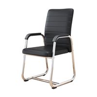 Chaise de bureau ergonomique à dossier en maille avec structure cantilever chromée et siège rembourré pour salle de conférence et formation