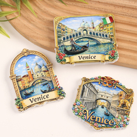 Aimant de réfrigérateur souvenir en résine, design unique, gondole de Venise, Italie, ville aquatique, vente en gros, best-seller