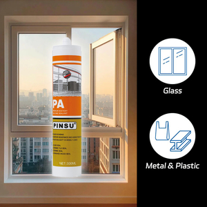 Scellant silicone transparent haute adhérence, résistant aux intempéries, pour verre, fenêtres, portes, <span class=keywords><strong>carrelage</strong></span> céramique, étanche - Product Image 2