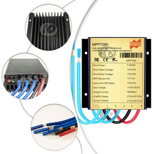 Contrôleur de charge/décharge éolienne ROCK MPPT080 0~800W 30A IP68 avec ajustement automatique de la sortie DC/AC 12/24V pour générateur MPPT080 - Product Image 4