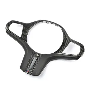 Cubierta Interior para volante de coche, estructura de fibra de carbono Real, rendimiento M, compatible con BMW serie 5, G30, X3, G01, X4, G02, X5, G05, X6, G06