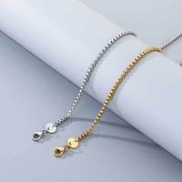 Collier personnalisé avec logo, tendance, plaqué or 18 carats, en acier inoxydable, chaîne en bambou carrée, pendentif simple, cadeau pour homme et femme