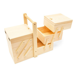 Pliant Filles <span class=keywords><strong>En</strong></span> <span class=keywords><strong>Bois</strong></span> Boîte À Outils De <span class=keywords><strong>Couture</strong></span> - Product Image 3