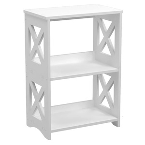 Étagère de rangement rectangulaire sur pied, style nordique, 2 niveaux, pour salle de bain, chambre, salon - Product Image 3