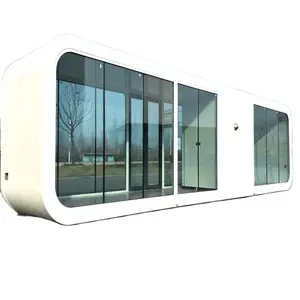 บ้านแคปซูลอวกาศสําเร็จรูป Apple Cabin บ้านคอนเทนเนอร์แบบโมดูลาร์ Apple Pod แบบสําเร็จรูป