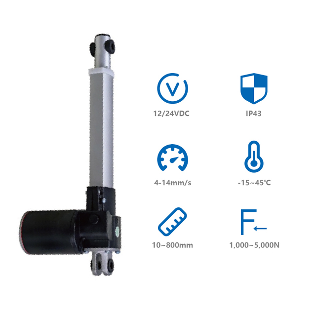 PrimoPal Medical Linear Actuator 12V 24V 4-14mm/s 20mm 5000N High Precision Position Sensor Waterproof Silent Linear Actuator